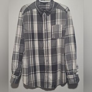 Lrg Men's Gray Plaid Shirt